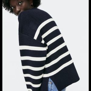 Zara striped knit sweater NWT